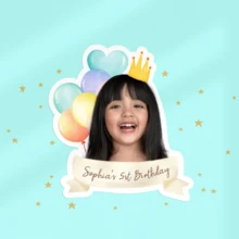 12/24/36/48pcs Birthday Stickers, Personalized Birthday Stickers, Customized Children's Birthday Stickers, Back To School - Multicolor (Balloon) - View 4