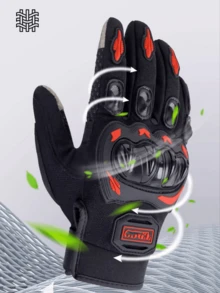 Moto Alpines SMX-1 AIR V2 Motocross Motorcycle Racing Touch Screen Leather Carbon Fiber Motorcycle Gloves (Some Styles Random) - Red - View 7