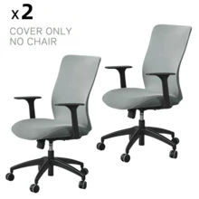 Funda elástica para silla de oficina de computadora sin cremallera duradera, universal, lavable y extraíble de spandex para silla giratoria de jefe, protector de asiento de silla de escritorio antideslizante y suave para perros, gatos y mascotas - Multicolor - Ver 18