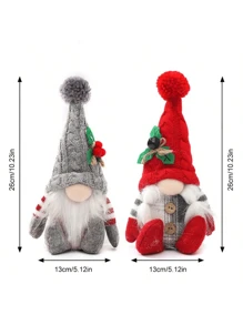 1 件/2 件圣诞娃娃挂饰、站立小矮人、无脸挂饰、家居创意圣诞物品、营造节日气氛的家居装饰、圣诞节创意家居装饰 - 彩色 - 查看 10