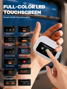 Upgraded Remax Wireless Bluetooth Earbuds With Display Screen, Wireless Stereo Earphones, Touch Control, Earphone Mini, Comfortable Sweatproof Sport Earphones, Earphone Design, White - trắng - Xem 3