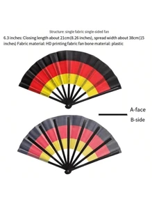 1 件球迷旗帜，足球迷折叠手扇，德国、法国、意大利、西班牙国旗道具