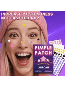 1400Pcs Star-Shaped Spots Pimple Patches For Face, Cute Pastel Colors Colorful, Love Stickers Protect And Heal, Popular Marks And Cover Spots, Perfect For Spots, Cover Pimples Overnight - Nearly Invisible Patches For All Skin Types, For Party Bar Girls Lady. - Multicolor - View 5