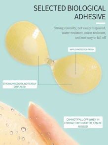 1 pezzo/ toppe senza spalline per reggiseno invisibile da appendere al collo, con maglia raccolta a sostegno del seno, adatto da abbinare ad abiti senza schienale, biancheria intima senza spalline e reggiseni, adatto per abiti da sposa, collant e biancheria intima delle donne - adatto per collant, abiti da sera e vestiti attillati.