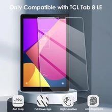 2 片装钢化玻璃屏幕保护膜，TCLTab 8 LE / SE / Plus / Wifi 8 英寸（型号：9137W、9132X、9138S、6048E、91232X1），9H 硬度，防刮，高清清晰，易于安装屏幕保护必需品，适用于日常防护、办公室、家庭平板屏幕保护膜配件防水防震防摔防摔防指纹全覆盖