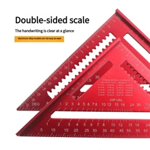 铝合金三角尺，高精度，多功能，加厚设计，兼具装饰性和实用性，木工好帮手，多种颜色可选