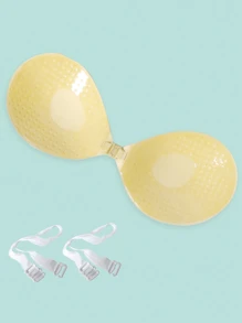 1 pezzo/ toppe senza spalline per reggiseno invisibile da appendere al collo, con maglia raccolta a sostegno del seno, adatto da abbinare ad abiti senza schienale, biancheria intima senza spalline e reggiseni, adatto per abiti da sposa, collant e biancheria intima delle donne - adatto per collant, abiti da sera e vestiti attillati.