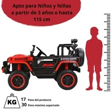 Joykoo Electric Ride On Remote Control Car Truck Speed Riders Rubbion For Kids 12v Light - Red - View 6