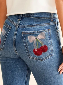 Women's Low Rise Straight Leg Wide Leg Baggy Jeans