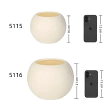 1pc Large Spherical Plastic Planter Pot, Contemporary Round Plastic Flower Pot, Lightweight Floor-Standing Indoor/Outdoor Decorative Pot For Realistic Artificial Trees, Modern Home & Garden Decor, Ideal For Home Decor, Room Decor, Bedroom Decor, Wedding Decor, Garden Decor And Birthday Decorations