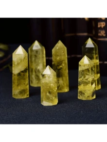 1 件未抛光大型天然黄水晶簇，矿物标本宝石晶体，适用于鱼缸/水族箱装饰、盆景花盆装饰 - 黃色 - 查看 3