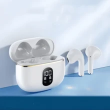 Nuevos audífonos inalámbricos Bluetooth 5.3 TWS X87 originales con pantalla LED, control táctil, reducción de ruido y sonido estéreo - Blanco - Ver 4