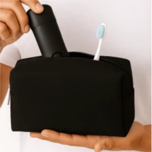 Kit 10 Necessaries Bolsinhas Lisas Tamanho Grande Unissex - Preto - Visão 2