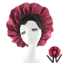 1pc Luxurious Satin & Silk Bonnet For Sleeping - Adjustable Comfort Fit With Tie Band - Unisex Night Hair Protection For Men & Women Perfect For Long Curly Or Braided Hair Comfortable Ruffled Design For A Snug Fit, Hair Protection | Satin Cap | Smooth Satin Finish