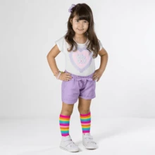 Children's Socks Girls 3/4 Cotton Long Shaft Galochita Colorful Striped Women's Fashion Thick - 1 彩色 - 查看 4