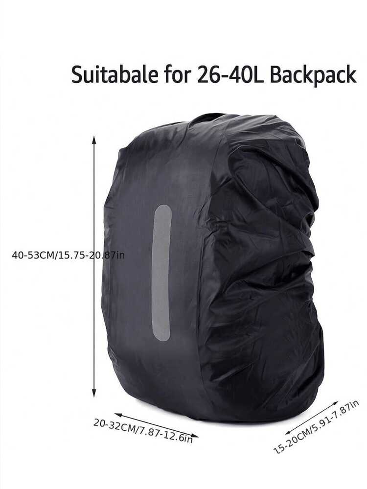 Lot De 2 Housses De Pluie Pour Sac à Dos – Taille S – Tissu 210T Imperméable, Bandes Réfléchissantes, Pochette De Rangement Incluse – Pour Rando, Vélo, Camping