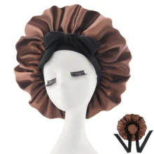 1pc Luxurious Satin & Silk Bonnet For Sleeping - Adjustable Comfort Fit With Tie Band - Unisex Night Hair Protection For Men & Women Perfect For Long Curly Or Braided Hair Comfortable Ruffled Design For A Snug Fit, Hair Protection | Satin Cap | Smooth Satin Finish