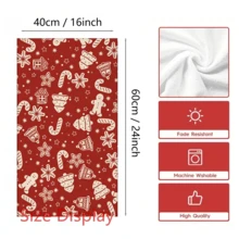2/4 Pcs Set, Gingerbread Man & Bell Pattern Printed Dish Towels, Christmas Gifts, Christmas Decorations, Super Absorbent Microfiber Modern Towels For Cooking And Baking, Printed Dishcloths, Cleaning Towels, Hand Towels, Tea Towels, Soft And Highly Absorbent, Gifts For Neighbors, Moms, Friends, Housewarming, Kitchen Essentials, Kitchen Decor, Daily Necessities - Multicolor - View 9