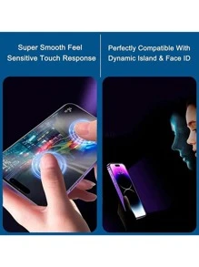 1 pachet, folie de protecție ecran mată cu acoperire completă, duritate 9H, ceramică, mată, compatibilă cu seria 16 Pro Max/16 Plus/15 Pro Max/14/13/12/11, anti-spionaj, anti-reflex și anti-amprentă, ușor de utilizat, instalare ușoară, fără bule - moale ca mătasea, protejează intimitatea, anti-cădere, anti-zgârieturi, atingere delicată, esențială pentru protecția ecranului, aplicabilă zilnic, la birou, acasă, protecție ecran telefon, accesorii telefon, impermeabilă și rezistentă la șocuri.