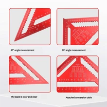 铝合金三角尺，高精度，多功能，加厚设计，兼具装饰性和实用性，木工好帮手，多种颜色可选