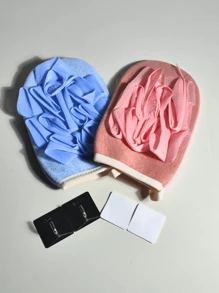 1 件 2 合 1 浴巾和沐浴丝瓜络，双面多功能沐浴手套，柔软网状毛巾，易起泡，亲肤磨砂浴球清洁工具，去除死皮，浴室配件，无香型 - 彩色 - 查看 14