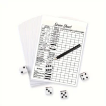 50/100 Würfelspiel Punktekarte, Familienspiel, Brettspiel, geschlechtsneutrales Würfelspiel geeignet für Urlaub, Camping, Reisen, Familientreffen, Party, Geburtstag, Team- und Einzelwertungsspiel, Weihnachts- und Neujahrsspaß, Requisite, perfektes Geschenk für Sportbegeisterte, Partyartikel, Weihnachtsgeschenk, Brettspiel, Partyspiel, Weihnachtsstrumpffüller - Verschiedenfarbig - Übersicht 7
