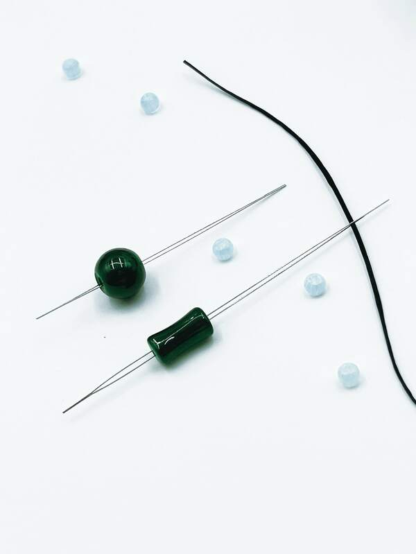 [5pcs/Pack]Thin Stainless Steel Open-End Beading Needles, Slim And Portable, Easy Threading. Beginner DIY Jewelry Tools, Suitable For Women To Make Bracelets, Necklaces, Earrings And Prayer Beads At Home