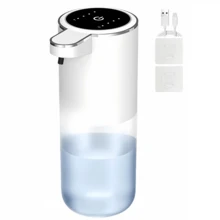 Nuevo dispensador de jabón líquido automático con sensor, lavado de manos líquido transfronterizo, dispensador de jabón de manos con espuma eléctrico montado en la pared, Serie P11, diseño de botella de onda elegante, tiempo de dispensación de espuma/líquido ajustable de 0.3/0.8/1.5/2.0 segundos, detección rápida de 0.25 segundos. - Serie P11 - Ver 26