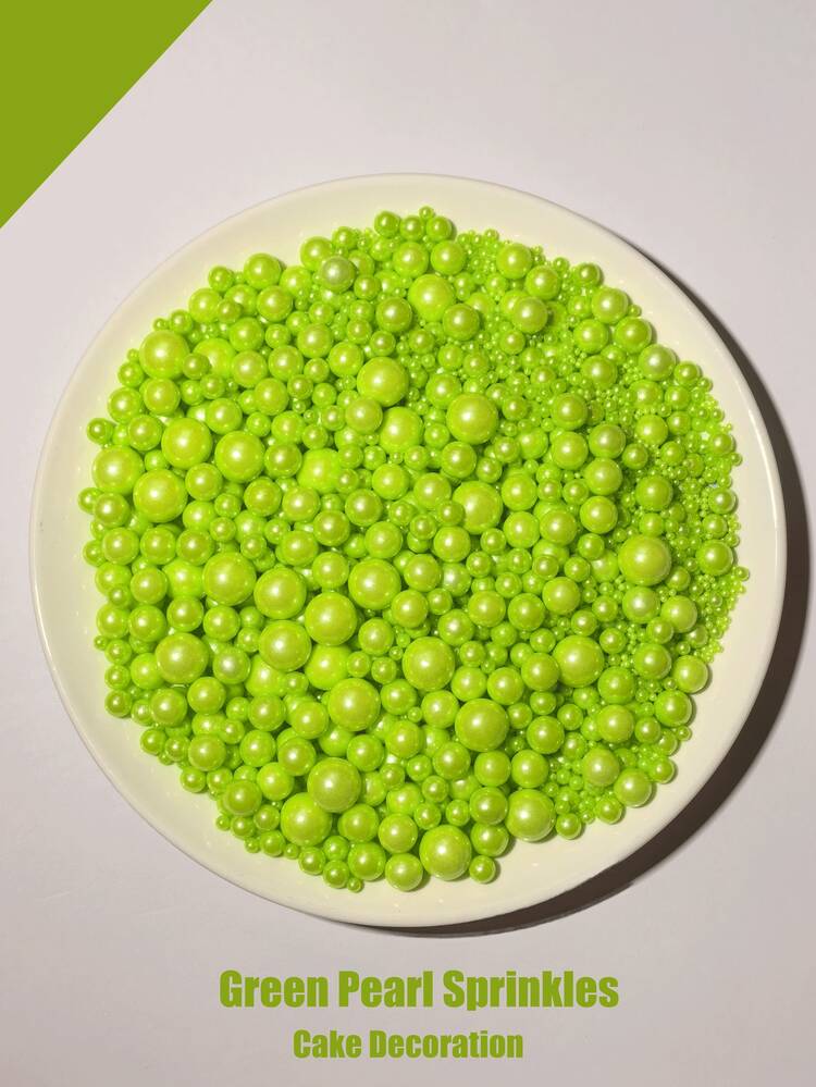 130g/4.59oz 蛋糕装饰用洒粉，圆形珍珠洒粉，用于冰淇淋、纸杯蛋糕、烘焙、饼干、蛋糕配料，适用于婚礼派对、生日派对、圣诞派对甜点装饰，仅用于装饰 - 彩色 - 查看 20