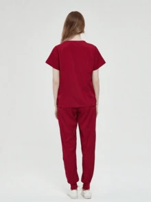 Women Two-Piece Outfits - Burgundy - View 6