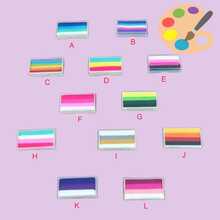 12-Color Y2K Face Paint Palette | High-Pigment Matte Makeup - Glide & Last All Day Rainbow Stripe Design | Festival, B'day, Summer Vibes - one-size - View 10