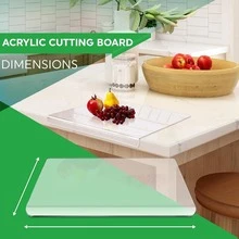 Acrylic Cutting Board, Countertop Cutting Board, Can Be Used To Cut Fruits, Vegetables And Meat. The Kitchen Counter Protector Has An Anti-Slip Function And Is Very Easy To Clean. It Is An Indispensable Part Of The Family Kitchen. - 無色 - 查看 2