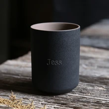 1 Piece Of 10oz Stoneware Water Cup, Personal Cup, Host Cup, Water Cup, Tea Cup, Single Cup, Restaurant Kiln-Changed Gradient Cup, Private Customization, Laser Printing, Customized Name, Hot And Cold Safety, Comfortable Feel, Quality Cup Body, Ideal Capacity