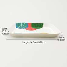 Short Rectangular Disposable Paper Plates - 10/30/50PCS Plates With Leaf Printing Design - For Dessert, Snacks,Catering,BBQ,Birthday,Holiday Gathering