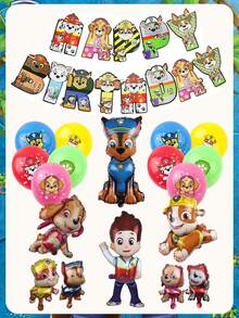 Paw Patrol Authorize Paw Patrol Theme Balloon 32inch Number Balloons Happy Birthday Banner Party Decorations, Birthday Balloon Combination Perfect For Birthday Adult Gift Party Wall Decorative Balloon Set
