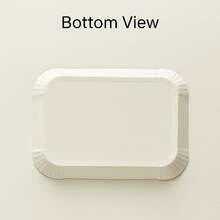 Short Rectangular Disposable Paper Plates - 10/30/50PCS Plates With Leaf Printing Design - For Dessert, Snacks,Catering,BBQ,Birthday,Holiday Gathering