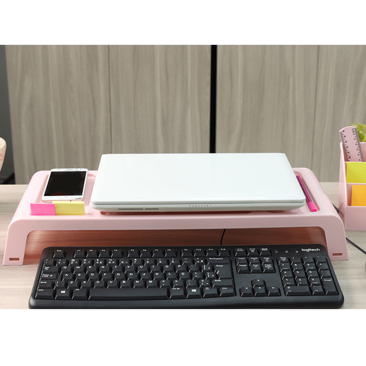 Prime Maxcril Adjustable Monitor Or Notebook Stand - 淺粉色 - 查看 5