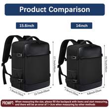 EZUOLA 40x20x25cm 随身行李旅行背包，适用于瑞安航空，男/女飞行包，14 英寸笔记本电脑背包，适合学校、工作、旅行、父亲节礼物、夏季、学院、大学、返校、多功能宿舍包、学校包、学校配件、学校用品