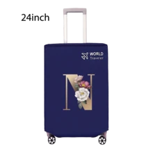 Travel Luggage Cover Inelastic Non-Woven Baggage Cover Suitable For 18-30inch Suitcase Case Dust Cover Initial Letter Pattern Dustproof Protector Covers Scratch-Resistant Durable Luggage Protector Covers Travel Accessories Back To School Essentials