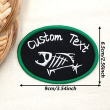 Tùy chỉnh Logo Câu Cá với Huy Hiệu Phong Cách Bóng Bầu Dục, Trang Trí Mũ, Có Thể May Hoặc Dán Móc Và Dán Mặt Sau - nhiều màu - Xem 2