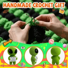 1件手工钩编桌面装饰品，可爱外星人科幻设计，生日、情人节、母亲节、父亲节礼物，送给同事、家人、妈妈、爸爸、姐妹、闺蜜，手工制品，传递正能量，鼓励，毕业典礼、节日、派对小礼物、纪念品 - 彩色 - 查看 5
