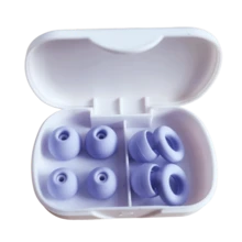 Tappi per le orecchie in silicone riutilizzabili con isolamento acustico, con 3 misure di punte intercambiabili, tappi per il sonno lavabili con cancellazione del rumore per comfort e assenza di dolore, custodia di stoccaggio premium bianca