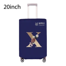 Travel Luggage Cover Inelastic Non-Woven Baggage Cover Suitable For 18-30inch Suitcase Case Dust Cover Initial Letter Pattern Dustproof Protector Covers Scratch-Resistant Durable Luggage Protector Covers Travel Accessories Back To School Essentials