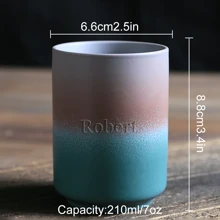 1 Piece Of 10oz Stoneware Water Cup, Personal Cup, Host Cup, Water Cup, Tea Cup, Single Cup, Restaurant Kiln-Changed Gradient Cup, Private Customization, Laser Printing, Customized Name, Hot And Cold Safety, Comfortable Feel, Quality Cup Body, Ideal Capacity
