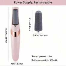 Electric Foot Grinder, Foot Exfoliator, Professional Foot Care Set, Suitable For Dead Skin, Hard Skin, Dry Skin Foot Care Tools, Used For Foot Therapy, Home And Outdoor, Perfect Gift For Wife, Husband And Female Friends, 300mAh Battery