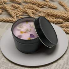 Lavender Candle - Aesthetic Fragrance Cute Purple Embedded Crystal, Petals, Novelty Medium Home Kitchen Decoration - Soft Lavender Fragrance, Soy Wax Women's Luxury Gift Creativity/Candle Maker-Wax Molding Materials - Purple - View 14