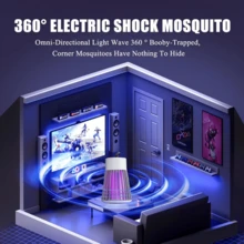 可充電式掛式蚊殺燈 360°保護電網 UV 驅蚊燈 多功能殺蟲燈 適用於居家臥室、戶外露營、陽台與庭院 - 彩色 - 查看 8