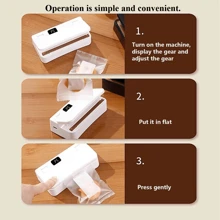 RAF 便携式智能电动封口机，适用于家庭厨房和户外露营的食品保鲜。它是一款集食品封口机和真空袋封口机于一体的实用工具，是食品保鲜的必备品。情人节和圣诞节礼品折扣优惠 - 彩色 - 查看 9