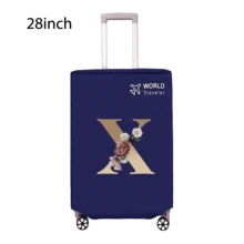 Travel Luggage Cover Inelastic Non-Woven Baggage Cover Suitable For 18-30inch Suitcase Case Dust Cover Initial Letter Pattern Dustproof Protector Covers Scratch-Resistant Durable Luggage Protector Covers Travel Accessories Back To School Essentials