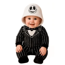 Walt Disney Mameluco para bebe con gorro bordado Jack - Negro - Ver 1
